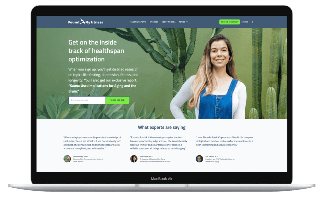 FoundMyFitness website and product screens